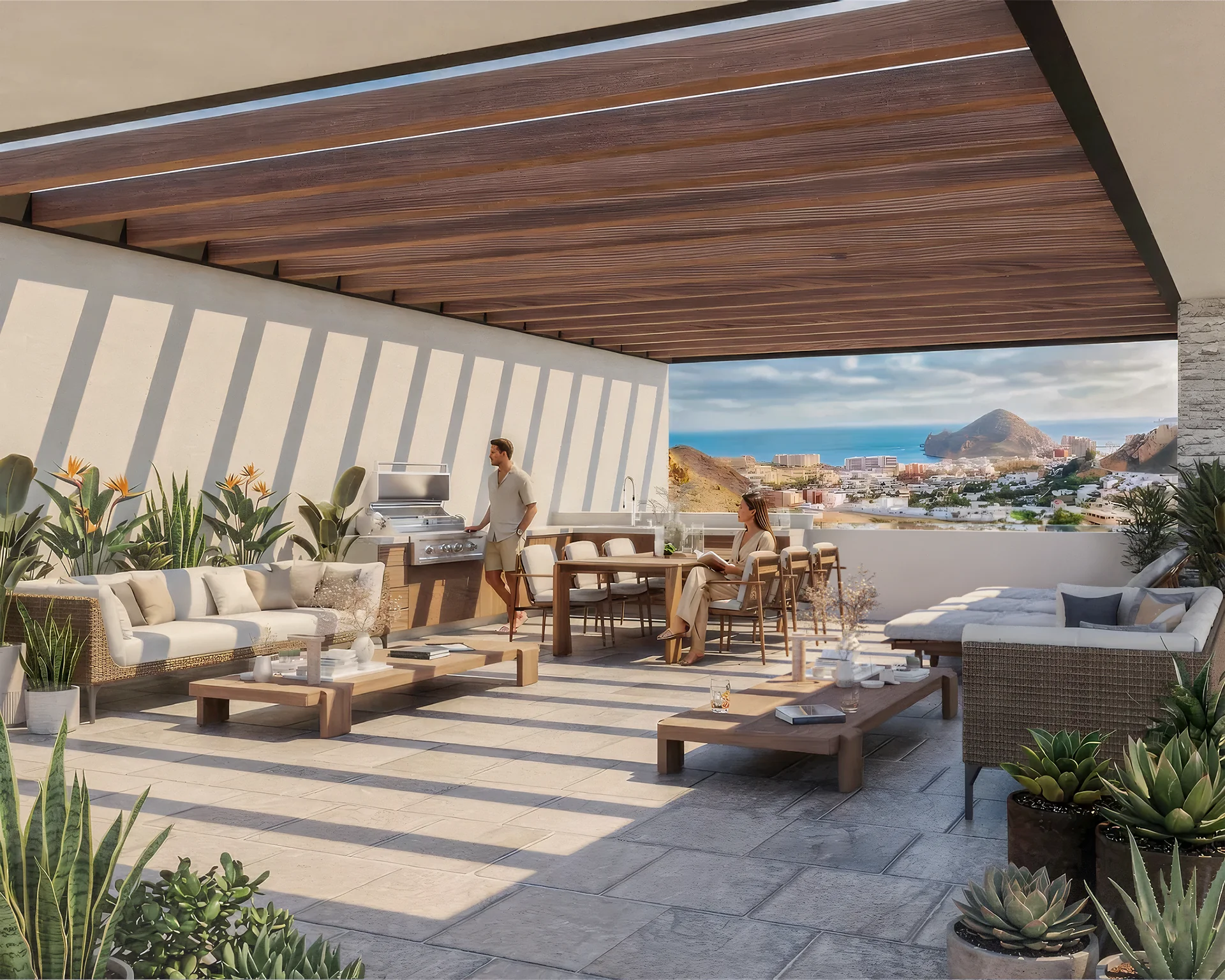 Rooftop Puntamar Sunset — Vista al mar